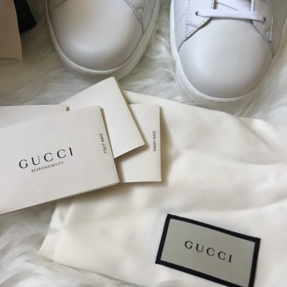 🆕 💯%Auth Gucci Sneakers Ace Embroidered Gucci 10 / US 11 - Picture 13 of 13